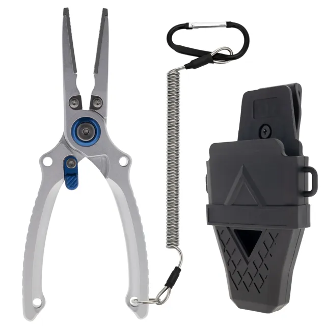 Reaction Tackle Aluminum Fishing Pliers – Split Ring or Straight Nose, Braid Cutter & Hook Remover - NEW